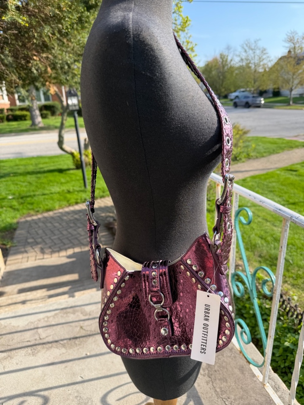 #purple studded baguette
